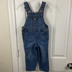 Pre-Owned OshKosh B’gosh Stone Washed Vestbak Carpenter Bib Overalls, Size 3T